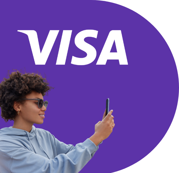 Visa capsule success story woman phone