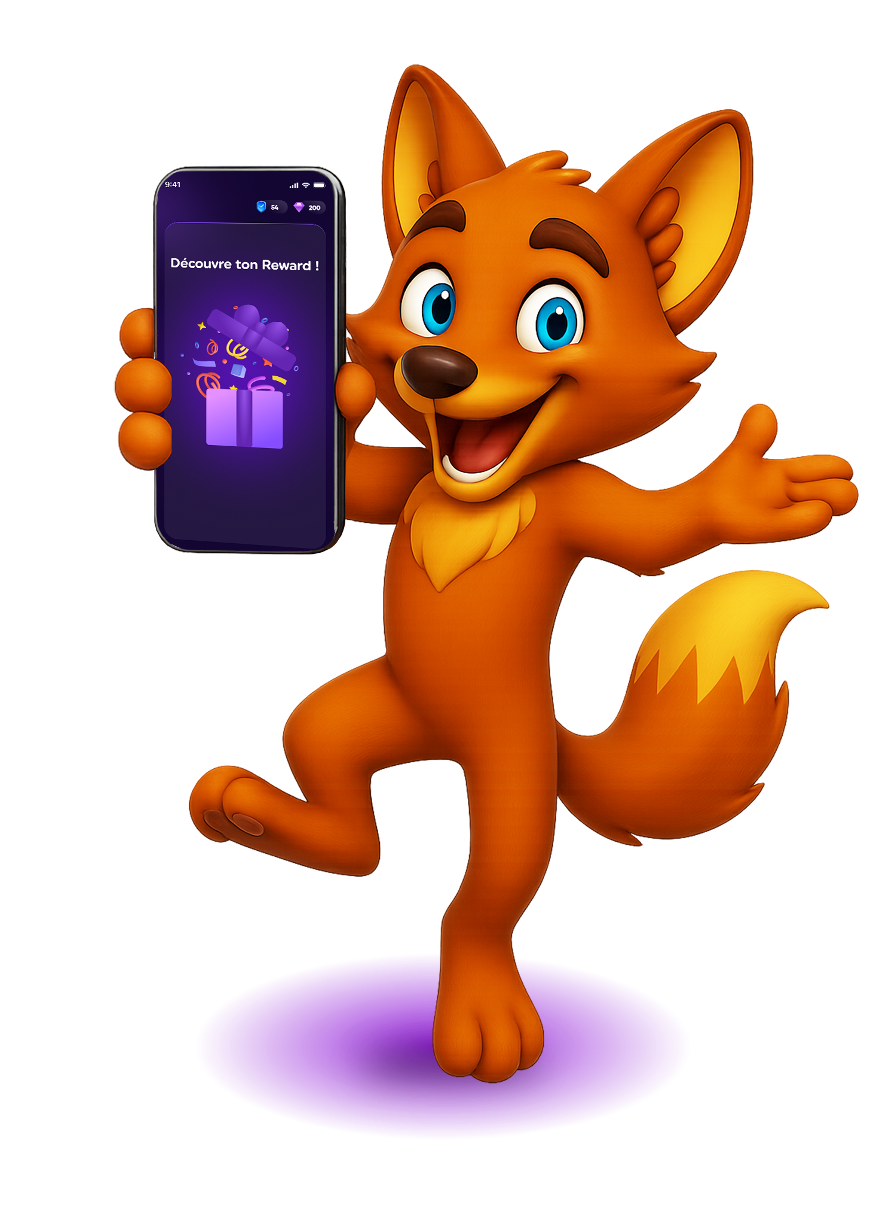 A fox holding its phone 