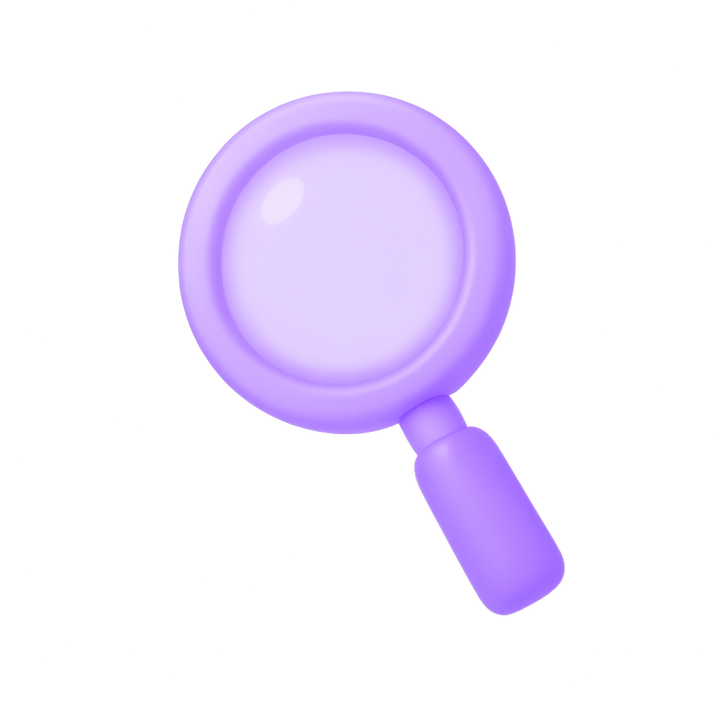 une loupe violette