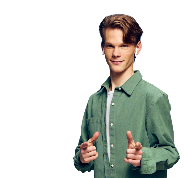 confident, smiling young man