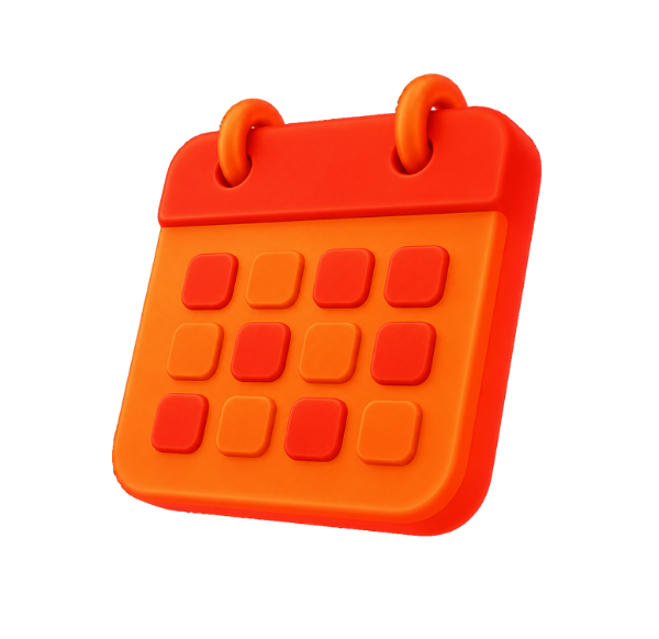 een kalender met een zwarte achtergrond