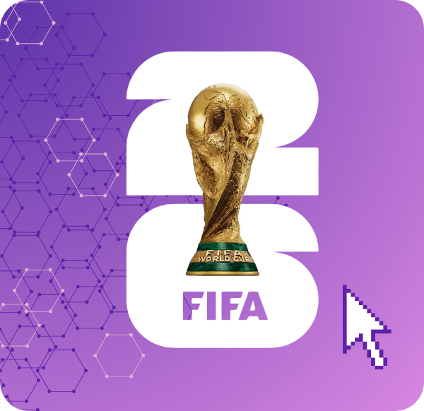 a trophy on a purple background