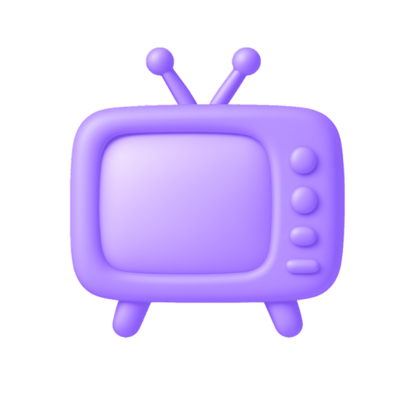 télévision picto mauve