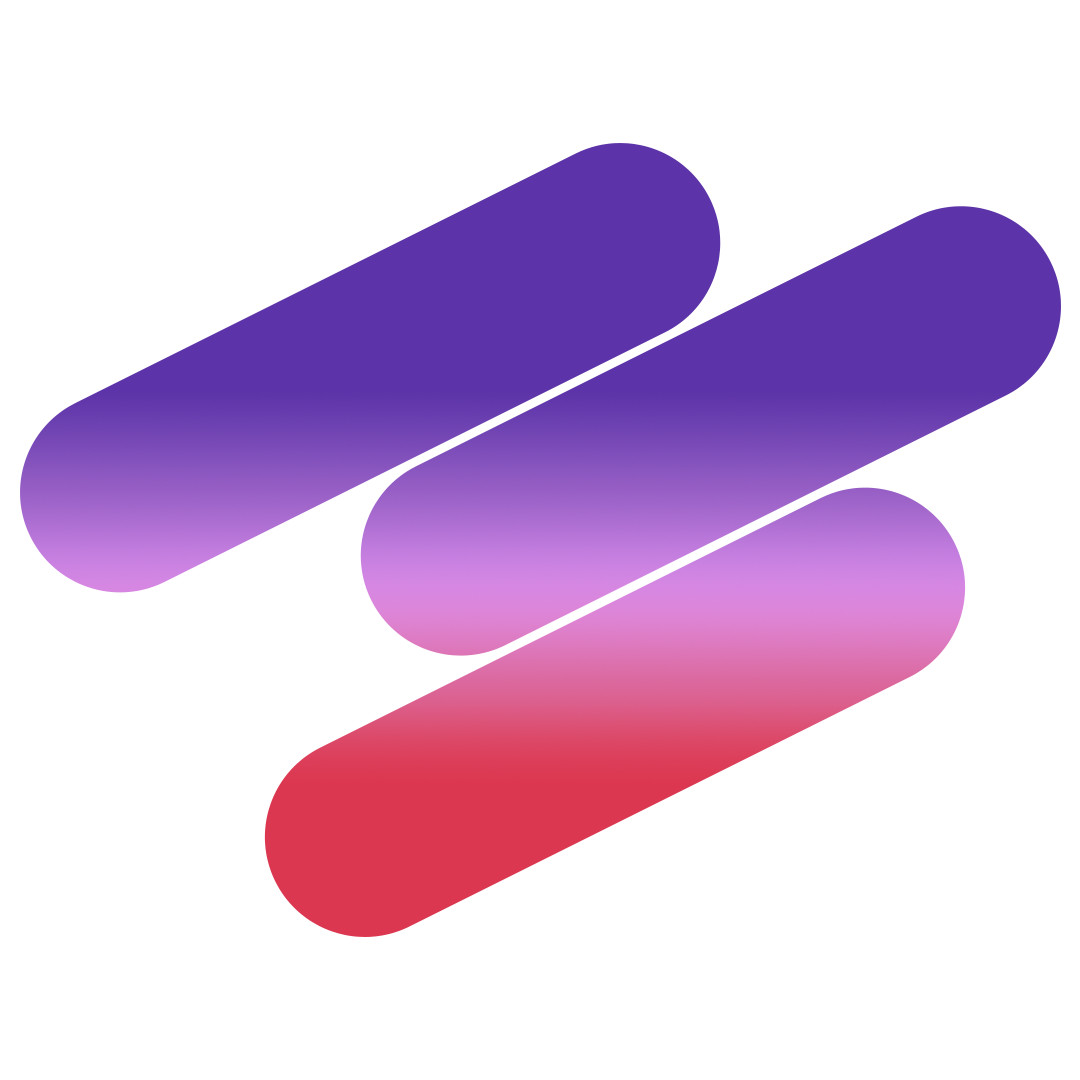 mauve and pink gradient capsules