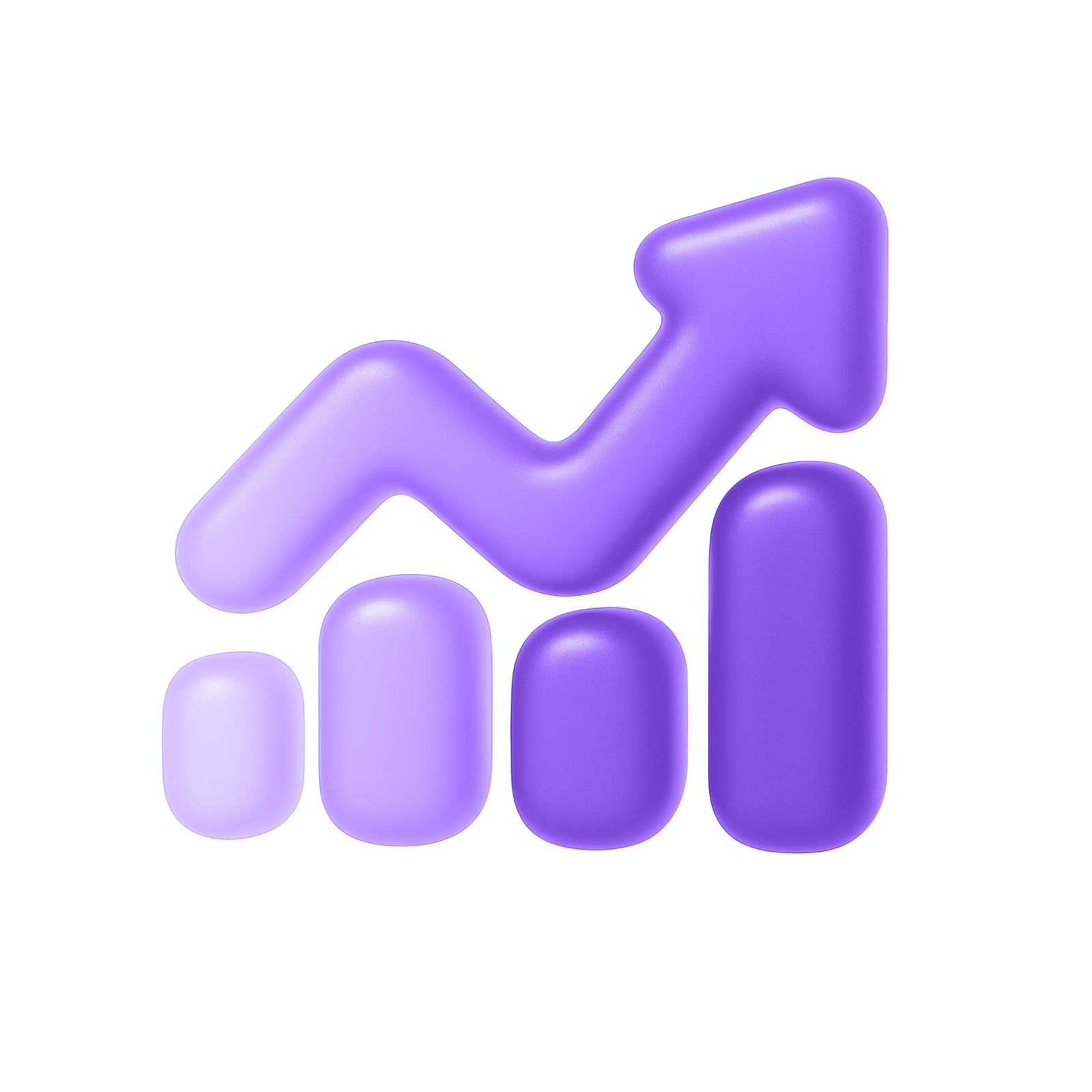 flèche vers le haut picto mauve evolution